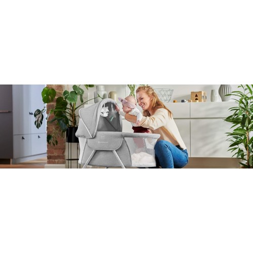 Kinderkraft преносно креветче/лулашка LOVI (3 in 1) grey