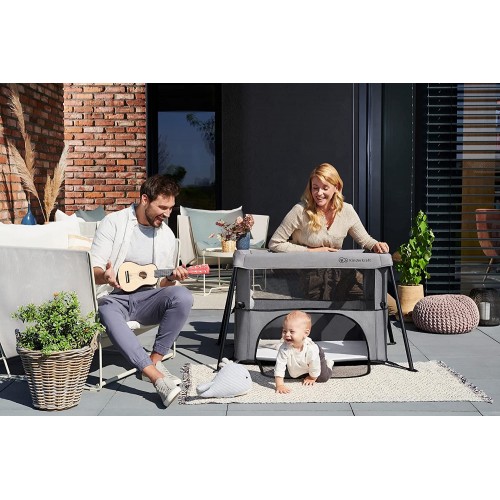 Kinderkraft преносно креветче MOVI wood grey