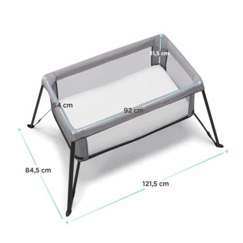Kinderkraft преносно креветче MOVI wood grey
