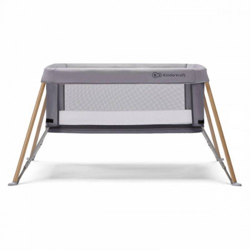 Kinderkraft преносно креветче MOVI wood grey