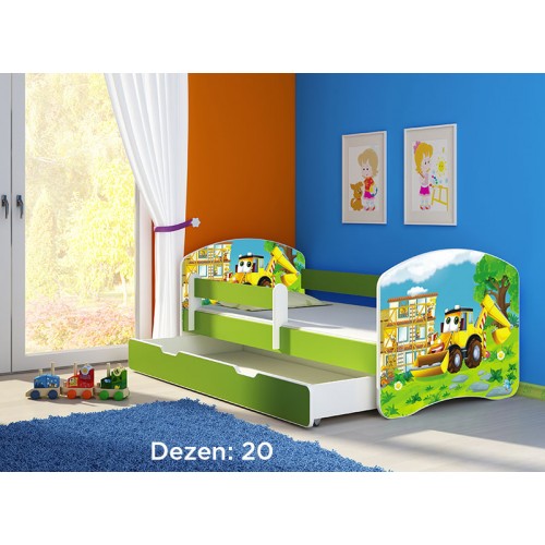 Детско креветче со фиока (green) 185-85cm ACMA2