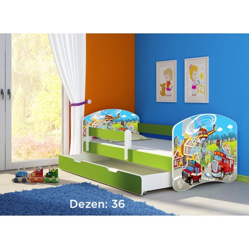 Детско креветче со фиока (green) 185-85cm ACMA2