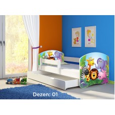 Детско креветче со фиока (white) 185-85cm дезен 01 ACMA2 