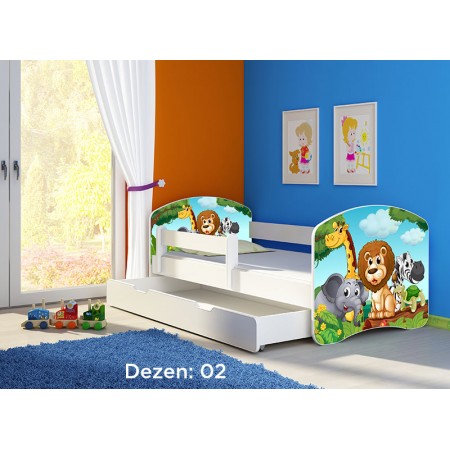 Детско креветче со фиока (white) 185-85cm дезен 02 ACMA2