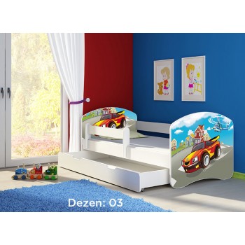 Детско креветче со фиока (white) 185-85cm дезен 03 ACMA2