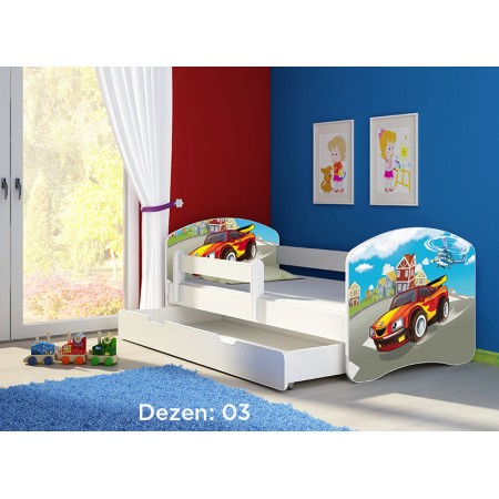 Детско креветче со фиока (white) 185-85cm дезен 03 ACMA2