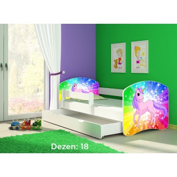 Детско креветче со фиока (white) 185-85cm дезен 18 ACMA2