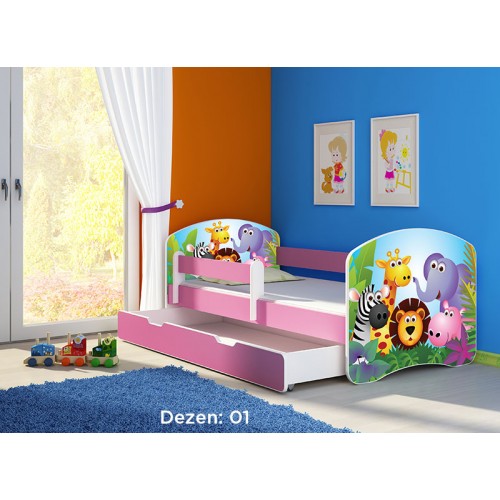 Детско креветче со фиока (pink) 165-85cm ACMA2