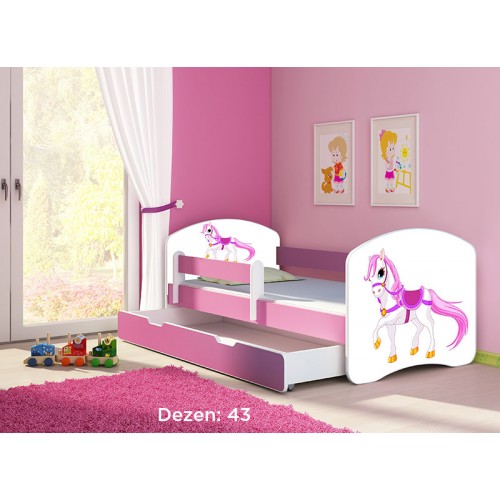 Детско креветче со фиока (pink) 165-85cm ACMA2