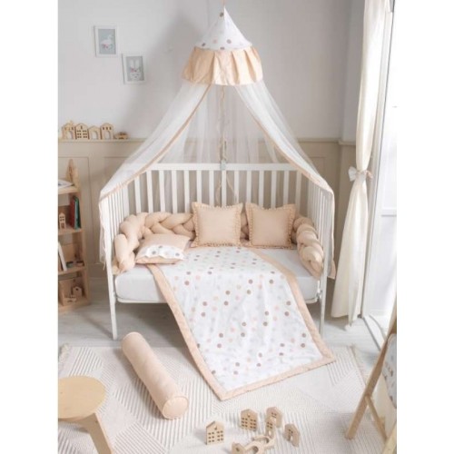 Постелнина за бебешко креветче HALLEY beige 120/60cm.