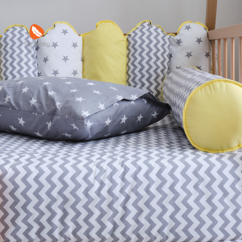 Постелнина за детско креветче MY HOME MONTESSORI yellow 190/90cm.