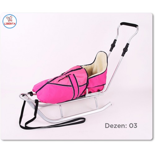 Санка со зимска вреќа - Kunert Gold плав рам