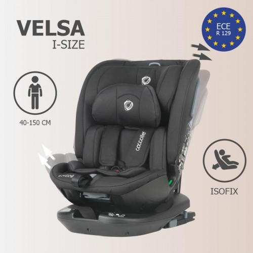 Coccolle седиште VELSA i-Size (40-150 cm) jet black