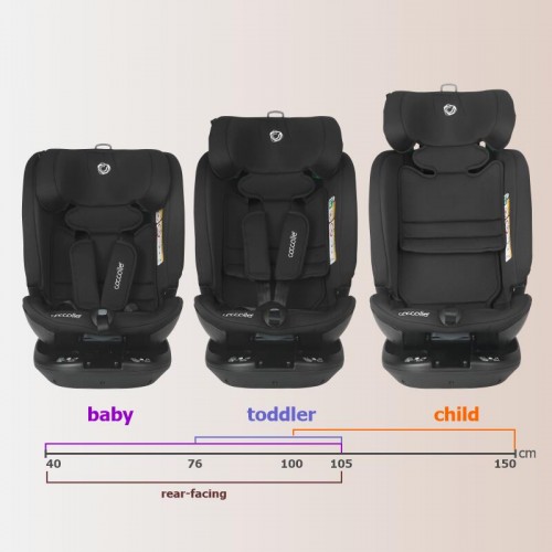 Coccolle седиште VELSA i-Size (40-150 cm) jet black