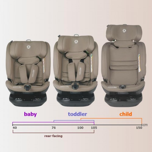 Coccolle седиште VELSA i-Size (40-150 cm) taupe brown