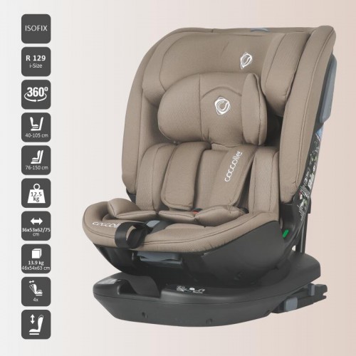 Coccolle седиште VELSA i-Size (40-150 cm) taupe brown
