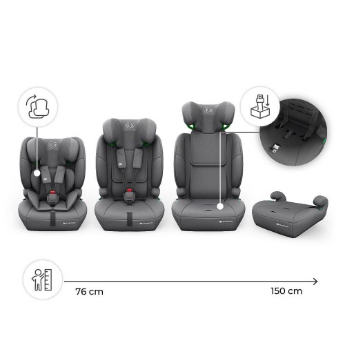 Kinderkraft седиште за во кола - COMFORT UP 2 PLUS I-SIZE 76-150CM grey