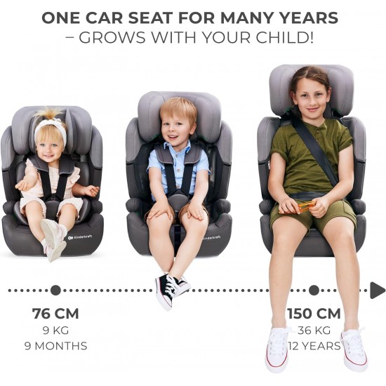 Kinderkraft седиште за во кола - COMFORT UP I-SIZE 76-150CM black