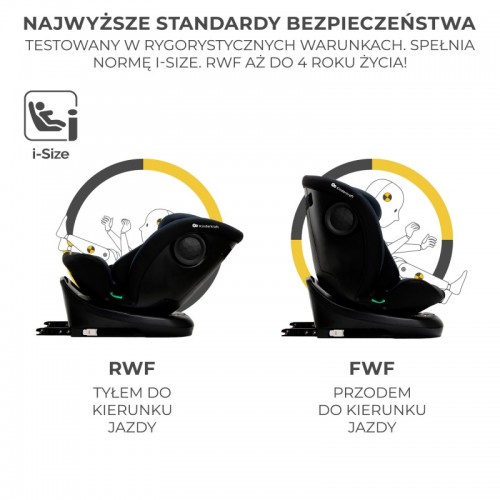 Kinderkraft седиште I-GROW I-SIZE 40-150 cm 0-36 kg isofix black