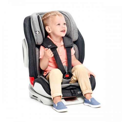 Kinderkraft седиште ONETO3 black/grey 9-36kg isofix