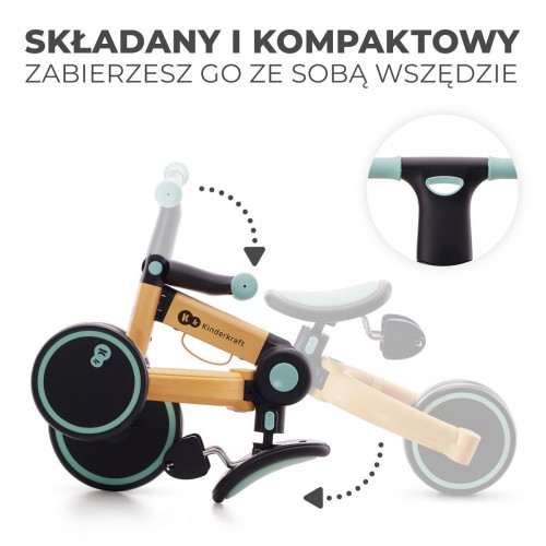 Kinderkraft трицикл 3 in 1 4TRIKE silver grey