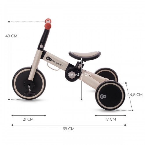 Kinderkraft трицикл 3 in 1 4TRIKE silver grey