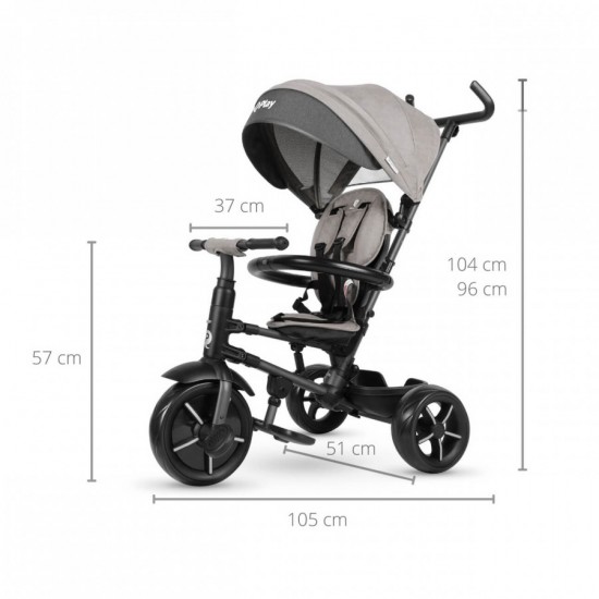 QPlay трицикл RITO STAR grey