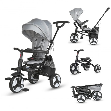 Coccolle трицикл на склопување SPECTRA PLUS  (5 in 1) neutral grey 2025