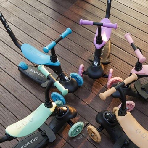 QPLAY тротинет за деца SEMA 5 in 1 EVO pink