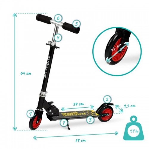 QKIDS FLO тротинет за деца aluminium black